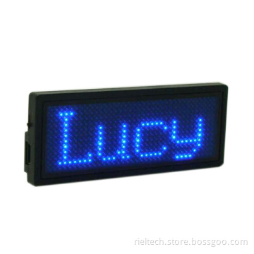Blue LED Name tag LED Scrolling message Sign